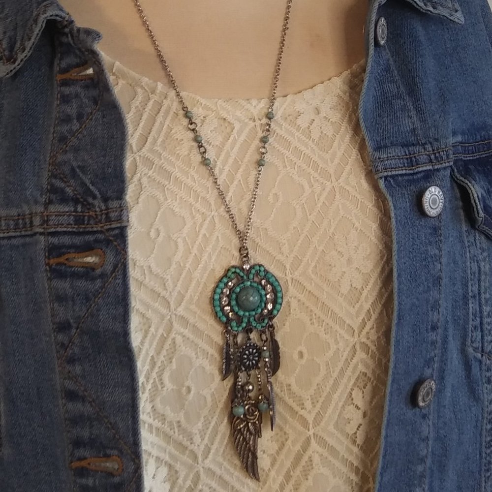 Southwest Dangles Skinny Necklace | New